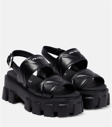 prada creeper sandals|prada platform sandals.